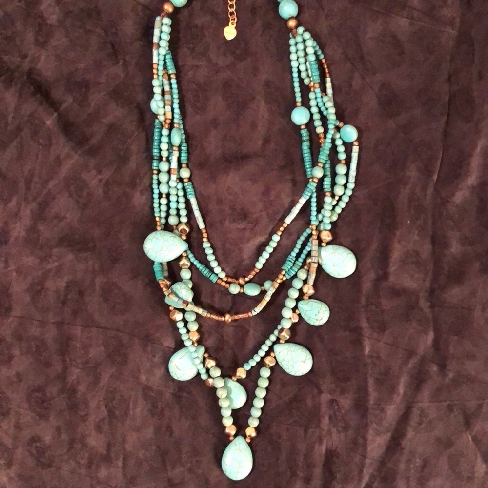 Aqua & Gold Necklace​